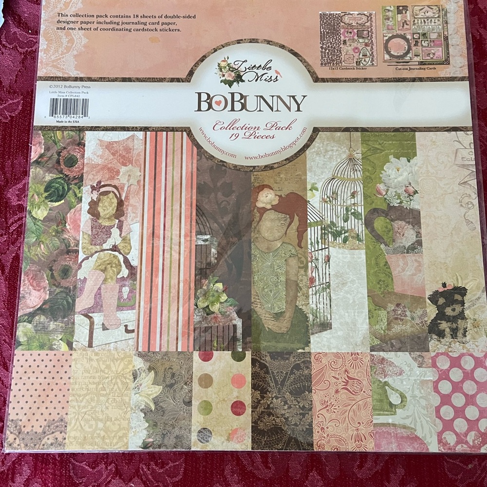 Bo Bunny 12x12 Homemade Scrapbook Kit ~ Little Miss Collection ~ Brand New